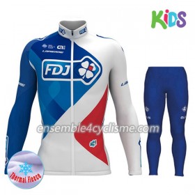 Tenue Maillot M/L + Collant 2017 FDJ Enfant Hiver Thermal Fleece N001